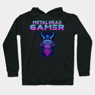 Metalhead Gamer Baphomet Blue Tone Hoodie